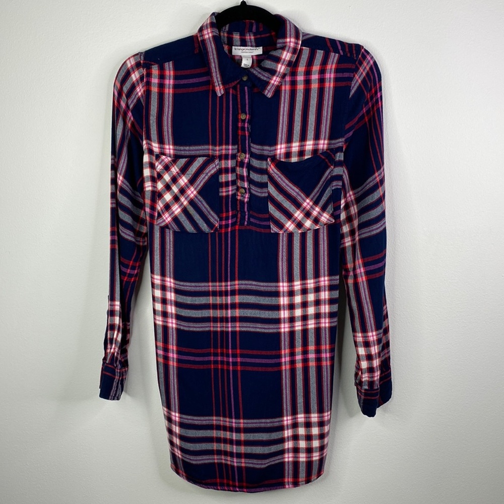 🩷🩵Liz Lange Maternity Flannel Top